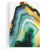 Abstract canvas artwork featuring vibrant strokes in shades of blue, orange, and yellow, perfect for modern decor. Ideal for enhancing living spaces or offices.