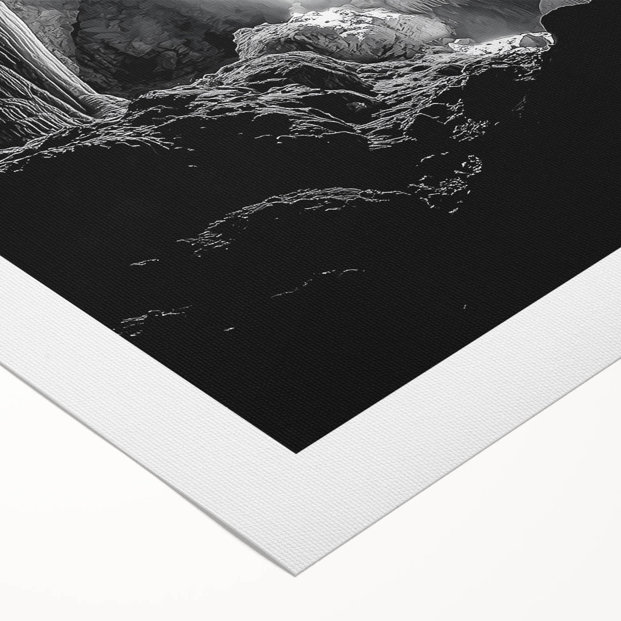 Stunning rolled canvas artwork depicting a vibrant cave landscape with intricate details and rich colors, perfect for enhancing any modern home decor.