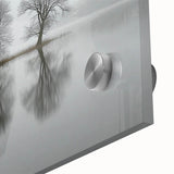 Framed Office Art - Minimalist Foggy Lake Reflection Print