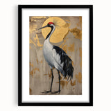 Abstract figurative wall art in a sleek black frame with a white mat, showcasing a modern design ideal for home decor, adding elegance to any room.