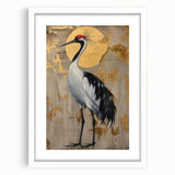 Abstract figurative wall art framed with a white mat, showcasing vibrant colors and dynamic shapes, perfect for modern home decor or office spaces.