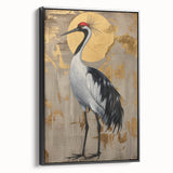 Framed abstract figurative wall art featuring bold black tones and intricate shapes, displayed in a stylish side view, perfect for modern home decor.