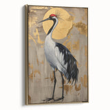 Framed abstract figurative wall art showcasing a gold color palette, highlighting dynamic shapes and textures, perfect for modern home decor.