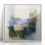 Abstract Art Prints – Textured Balance in Beige, Blue & Olive