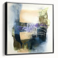 Abstract Art Prints – Textured Balance in Beige, Blue & Olive