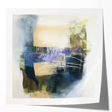 Abstract Art Prints – Textured Balance in Beige, Blue & Olive
