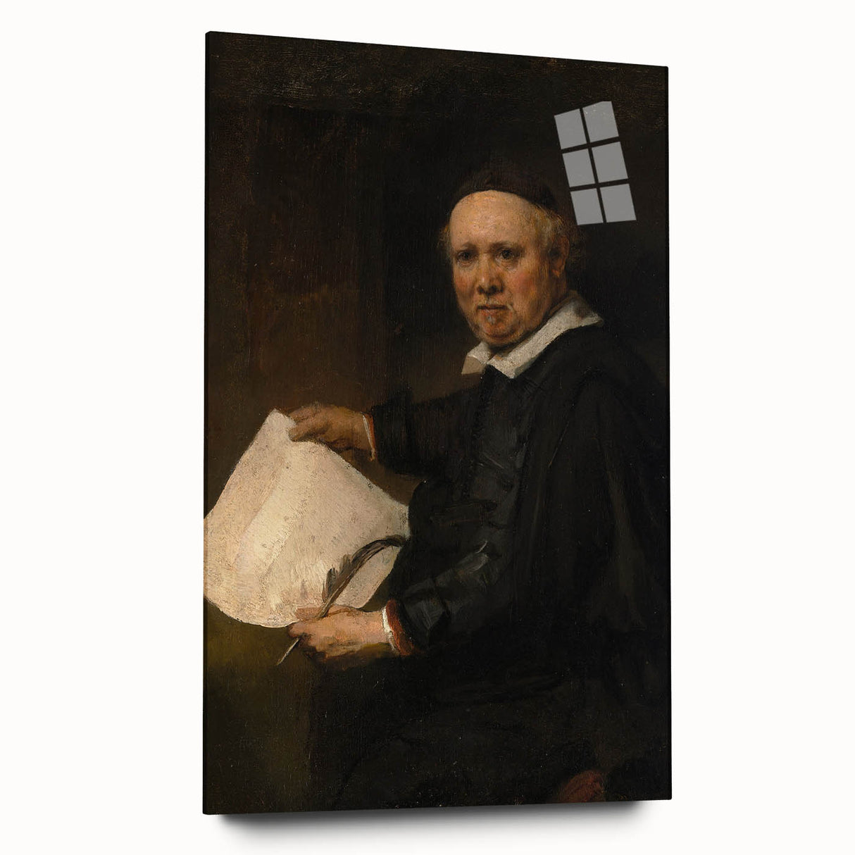 Baroque Portrait of Scholar with Quill - Antique Art Prints