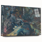 Expressionist Forest Scene – Group of Men in the Woods Canvas Print