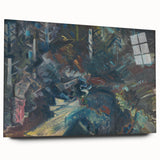 Expressionist Forest Scene – Group of Men in the Woods Canvas Print