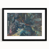 Expressionist Forest Scene – Group of Men in the Woods Canvas Print