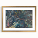 Expressionist Forest Scene – Group of Men in the Woods Canvas Print