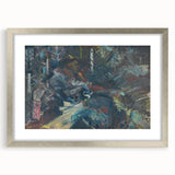 Expressionist Forest Scene – Group of Men in the Woods Canvas Print