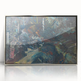 Expressionist Forest Scene – Group of Men in the Woods Canvas Print