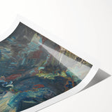 Expressionist Forest Scene – Group of Men in the Woods Canvas Print