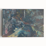 Expressionist Forest Scene – Group of Men in the Woods Canvas Print