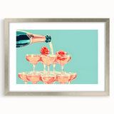 Textured abstract art print in silver frame, featuring swirling gray and white patterns, ideal for bedroom wall decor.