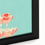 Extra large black wall art featuring vibrant, colorful food and drink motifs on a textured canvas.