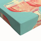 Large art depicting a black and white landscape painting on stretched canvas, ideal for bedroom wall decor.