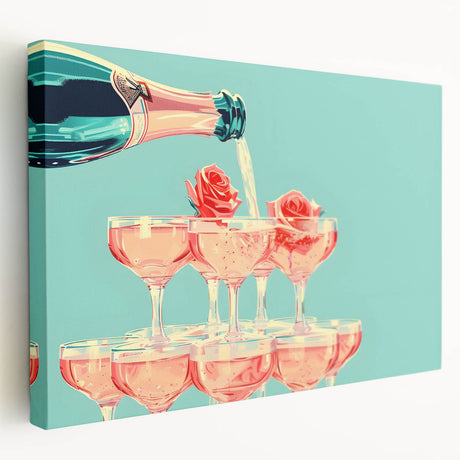 Large canvas print featuring an array of colorful fruits and vegetables, suitable for kitchen wall art.
