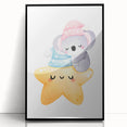 Sleeping Koala & Star Kids Room Print - Nursery Wall Art