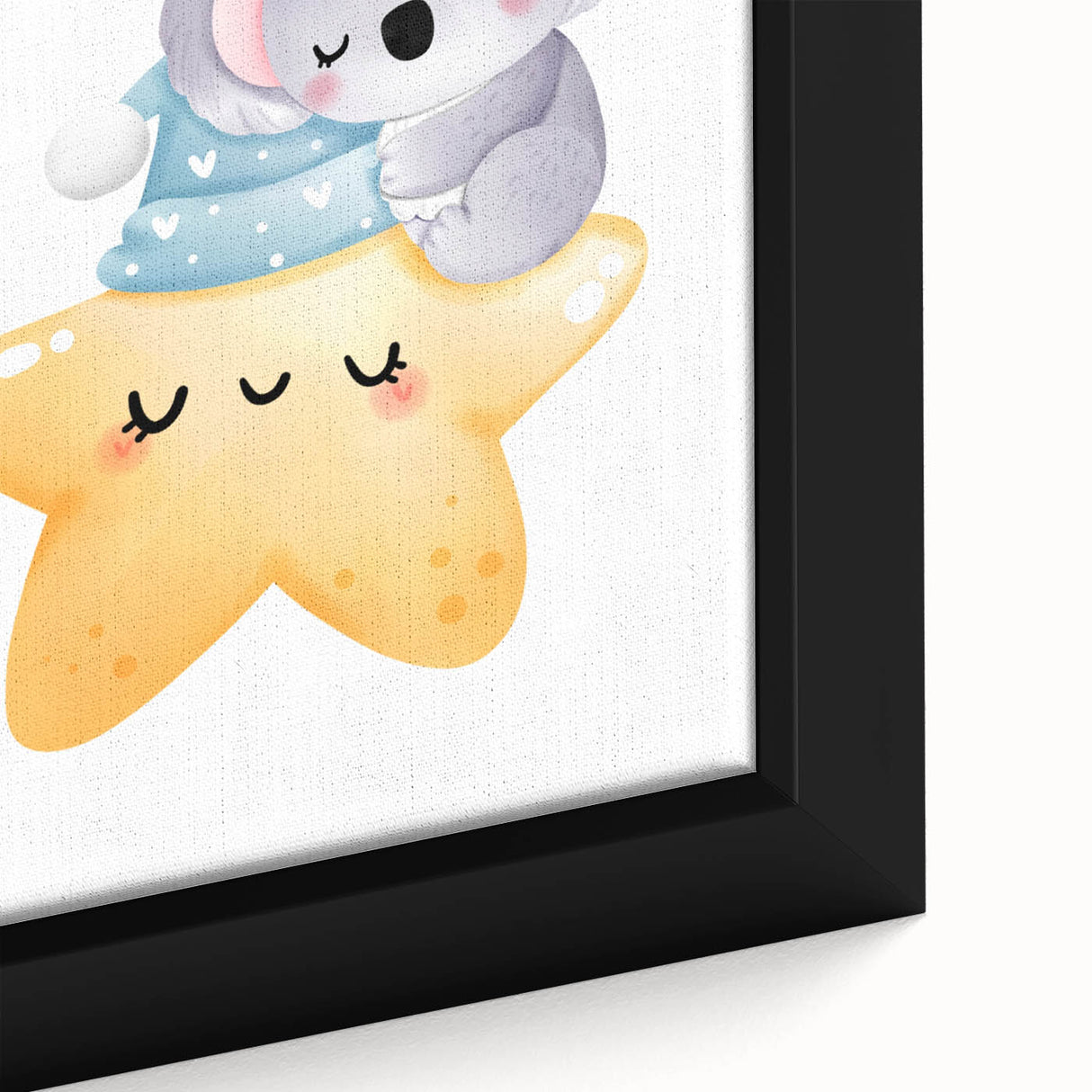 Sleeping Koala & Star Kids Room Print - Nursery Wall Art