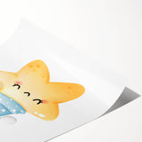 Sleeping Koala & Star Kids Room Print - Nursery Wall Art