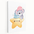Sleeping Koala & Star Kids Room Print - Nursery Wall Art