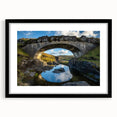 Landscape bridge frame with a black mat, showcasing a modern design ideal for home decor. Perfect for highlighting artwork or photographs in stylish settings.