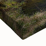 Close-up of a stretched canvas artwork depicting a serene landscape bridge scene, featuring vibrant colors and intricate details, perfect for home decor or art enthusiasts.