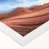 Stunning rolled canvas depicting a vibrant landscape of canyons in rich earthy tones, perfect for home decor, showcasing natural beauty and artistic flair.