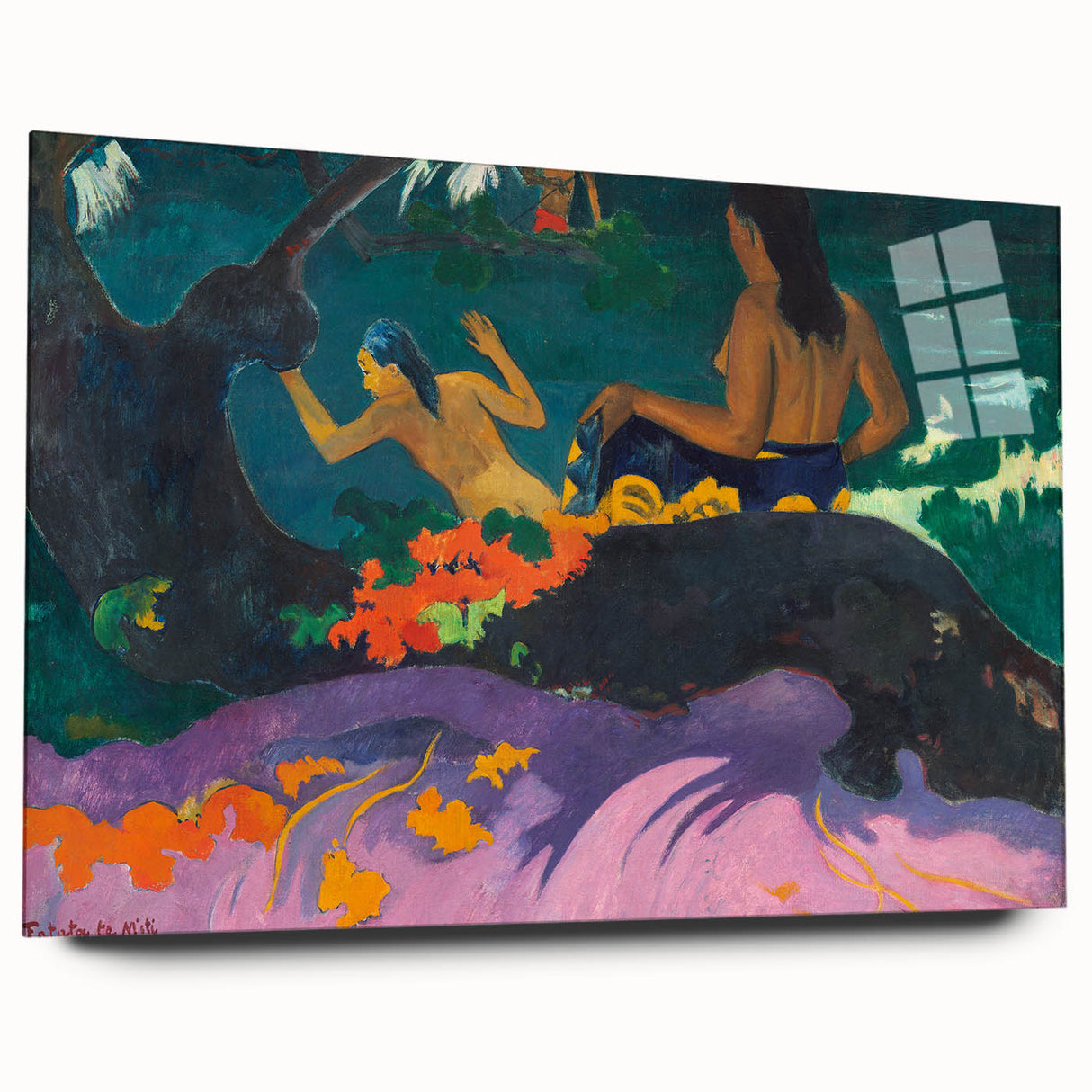 Modern Wall Art – Exotic Seaside Scene in Bold Contemporary Colors