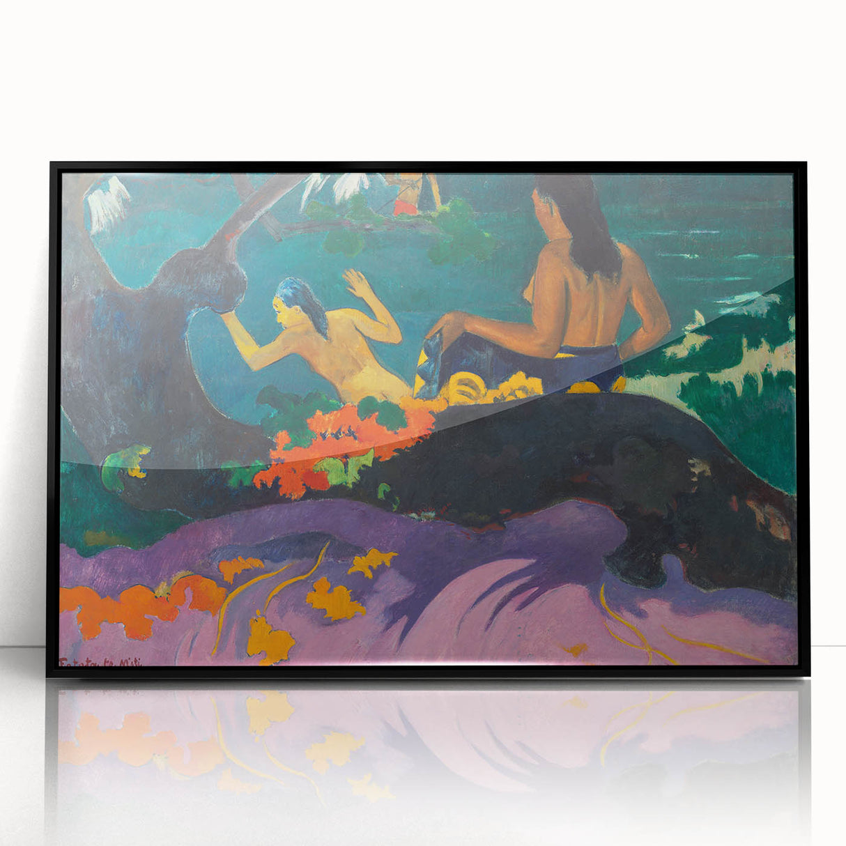 Modern Wall Art – Exotic Seaside Scene in Bold Contemporary Colors