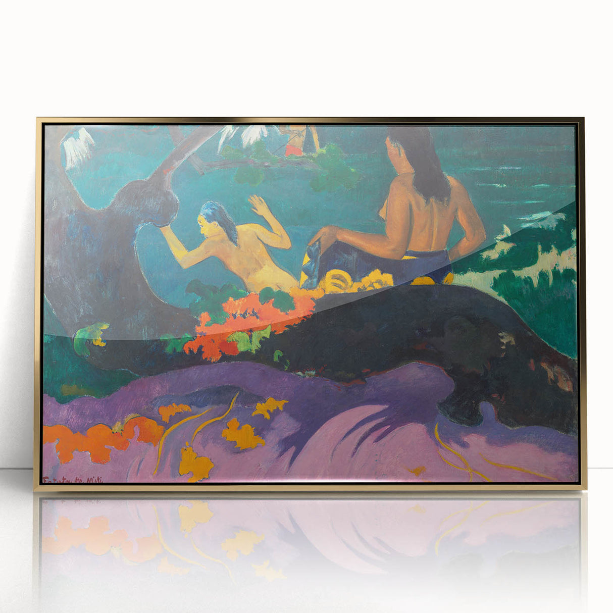 Modern Wall Art – Exotic Seaside Scene in Bold Contemporary Colors