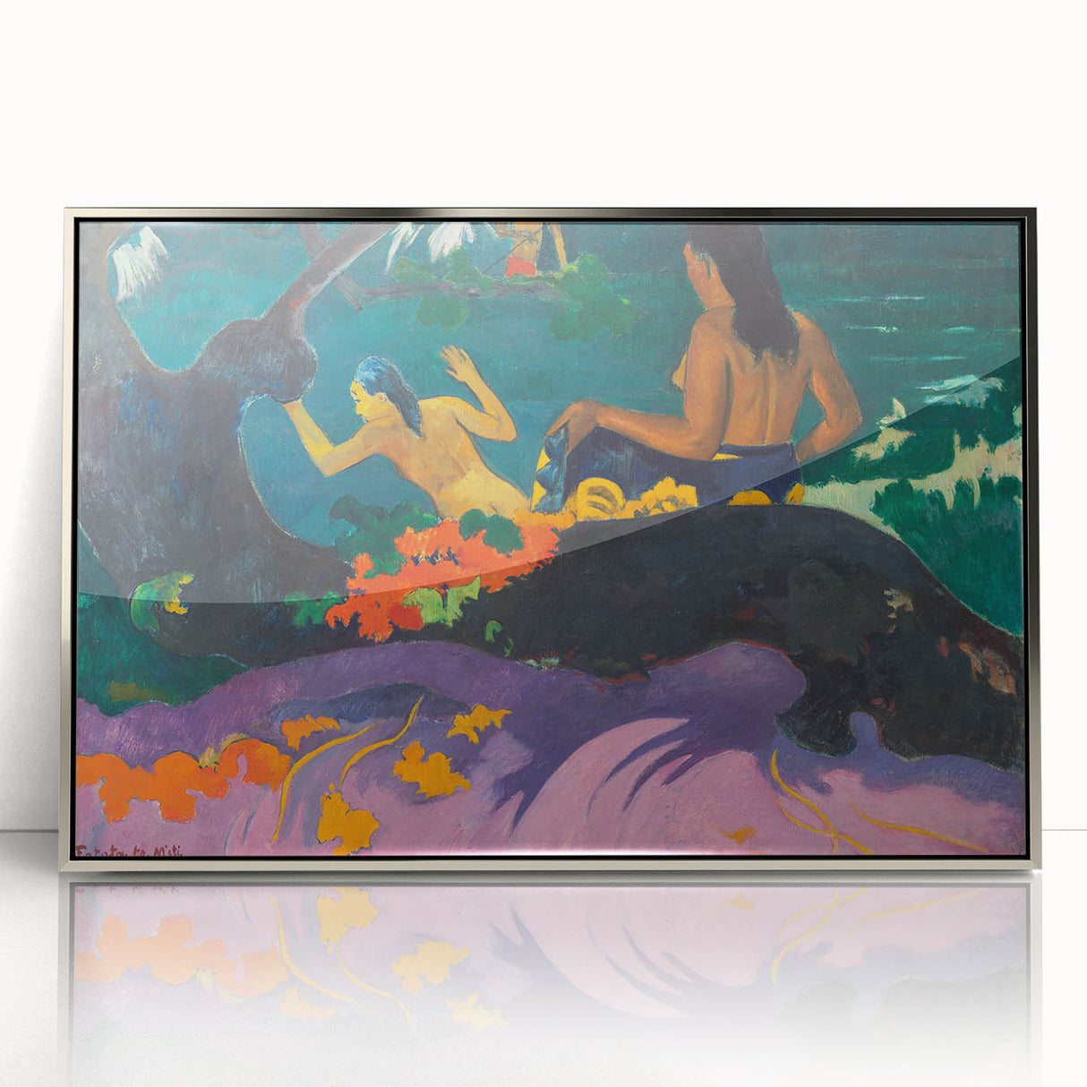 Modern Wall Art – Exotic Seaside Scene in Bold Contemporary Colors