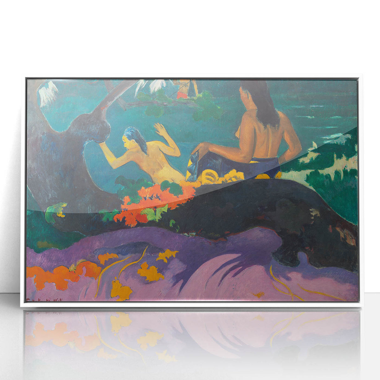 Modern Wall Art – Exotic Seaside Scene in Bold Contemporary Colors
