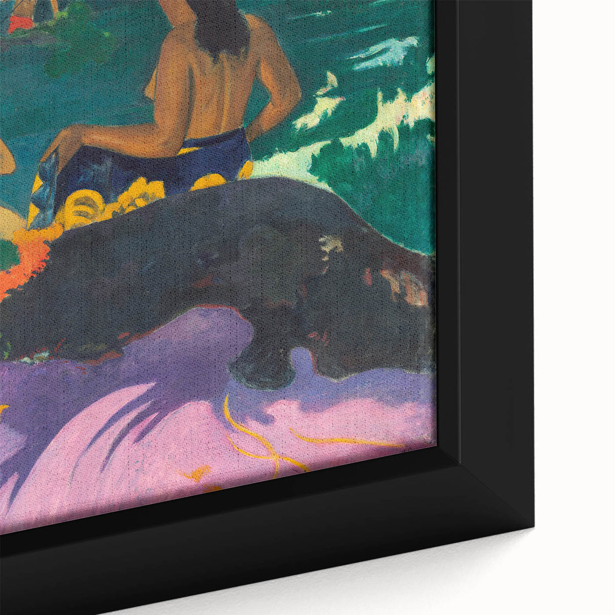 Modern Wall Art – Exotic Seaside Scene in Bold Contemporary Colors