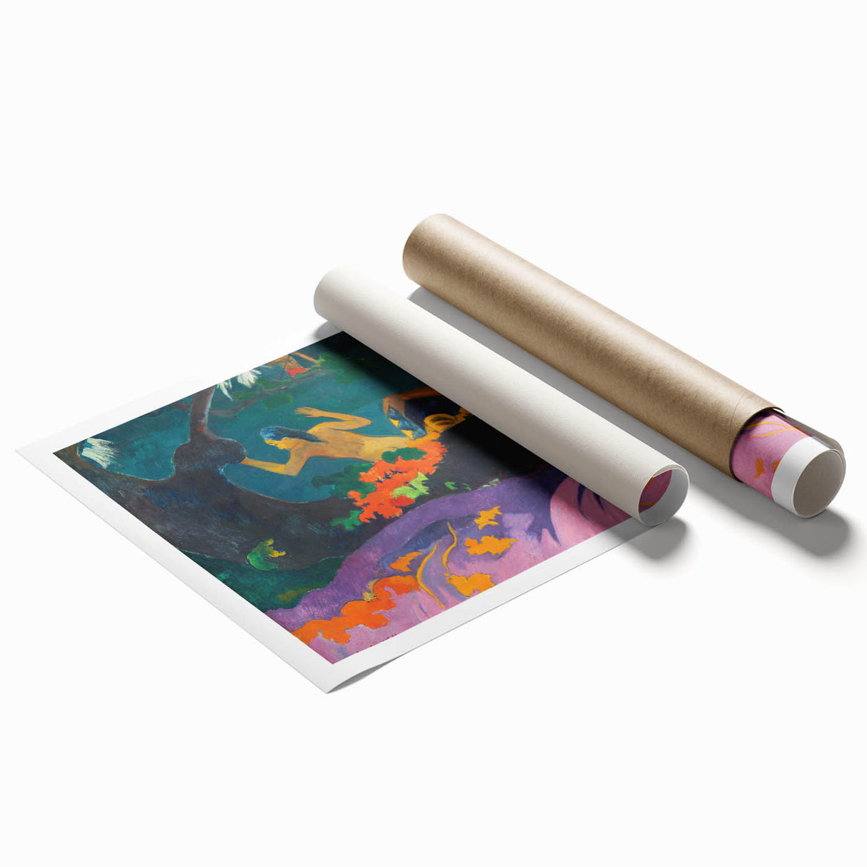 Modern Wall Art – Exotic Seaside Scene in Bold Contemporary Colors