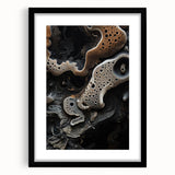 Extra large abstract art print featuring textured, colorful swirls on a framed canvas, ideal for living room decor.
