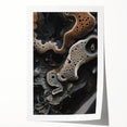 Extra large rolled canvas print featuring close-up floral elements in natural tones.