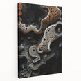 Large abstract canvas art featuring natural close-up elements in earthy tones, suitable for kitchen wall art.
