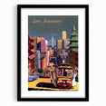 Vintage San Francisco Travel Poster - Cable Cars & City Views