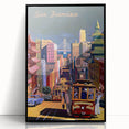 Vintage San Francisco Travel Poster - Cable Cars & City Views