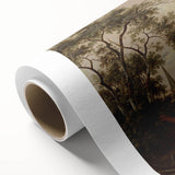 Town with River Realism Art Print - Serene Dutch Landscape Scene