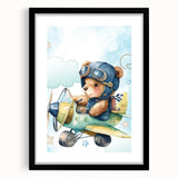 Aviator Teddy – Boys Room Wall Art