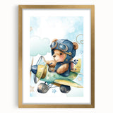 Aviator Teddy – Boys Room Wall Art