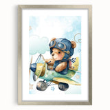 Aviator Teddy – Boys Room Wall Art