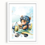 Aviator Teddy – Boys Room Wall Art