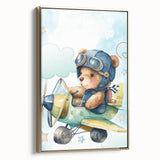 Aviator Teddy – Boys Room Wall Art