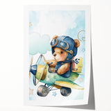 Aviator Teddy – Boys Room Wall Art