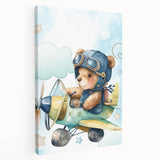 Aviator Teddy – Boys Room Wall Art